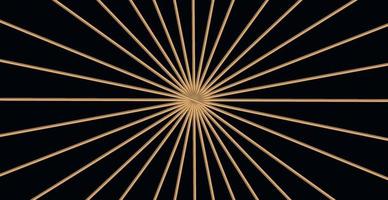 Modern geometric luxury web card template for business or presentation with golden lines on black background - Vector