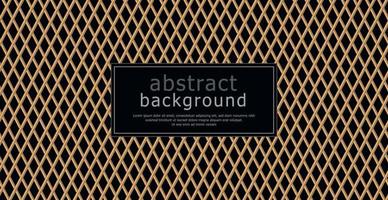 Modern geometric luxury web card template for business or presentation with golden lines on black background - Vector