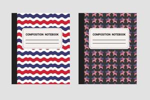 veterans day Composition notebook vector