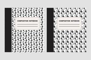 Halloween composition notebook vector