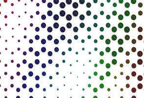 Light multicolor, rainbow vector background with bubbles.