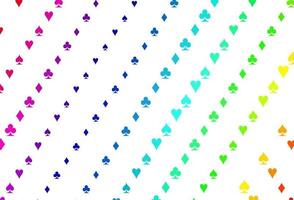 Light Multicolor, Rainbow vector pattern with symbol of cards.