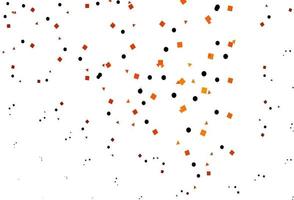 Light Orange vector template with crystals, circles, squares.