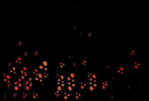 Dark Orange vector background with curved circles.