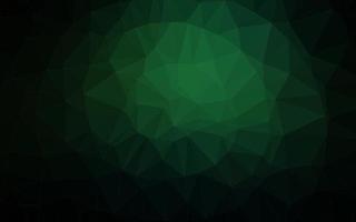 Dark Green vector polygon abstract backdrop.