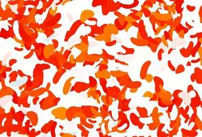 Light Orange vector pattern with chaotic shapes.