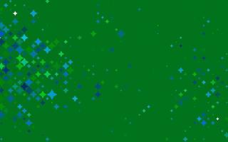 textura de vector azul claro, verde con hermosas estrellas.