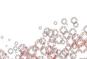 Light Orange vector background with bubbles.