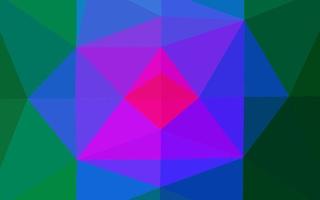 Dark Multicolor, Rainbow vector shining triangular background.