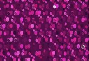 Light Pink vector pattern with bubble shapes.