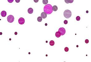 Light pink vector background with bubbles.