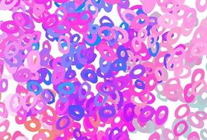 Light Pink, Blue vector background with bubbles.