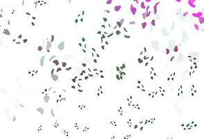 Light pink, green vector texture with random forms.