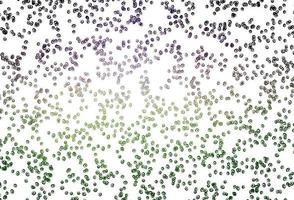 Light Pink, Green vector background with bubbles.