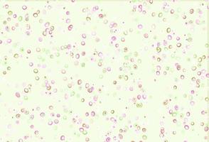 Light Pink, Green vector backdrop with dots.