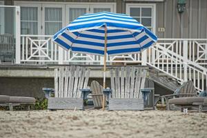 sitting chairs on the beach photo