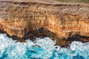 steep point blue ocean aerial view in shark bay Australia photo