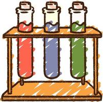 Test Tubes Chalk Drawing vector