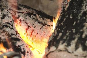 wood embers detail photo