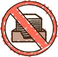 No Paperwork Chalk Drawing vector