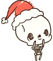 dibujo de tiza de esqueleto festivo vector