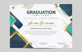 plantilla de diseño de certificado de graduación vector