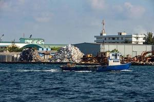 maldives rubbish island garbage in flames photo