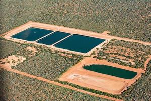 Saline aerial view in shark bay Australia photo