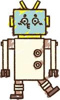 Robot Chalk Drawing vector