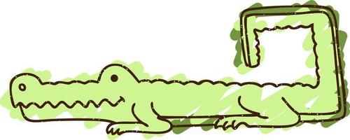 Crocodile Chalk Drawing vector