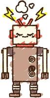 Robot Chalk Drawing vector