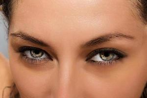 Grey eyes beautiful latina girl photo