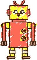 Robot Chalk Drawing vector