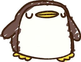 dibujo de tiza de pinguino vector