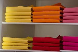 short sleeves polo shirt on display stand photo