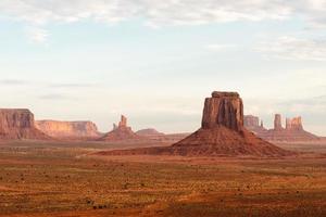 Monument Valley landscape aerial sky view
