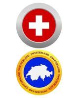 button as a symbol SWITZERLAND flag and map on a white background vector