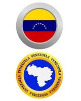 button as a symbol VENEZUELA flag and map on a white background vector