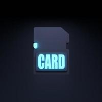 Flash card icon. 3d render illustration. photo