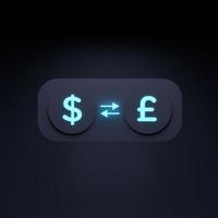 Currency exchange icon. 3d render illustration. photo