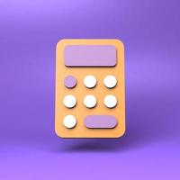 Calculator icon. 3d render illustration. photo