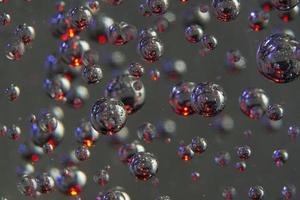Bubbles crystal balls suspended in air photo