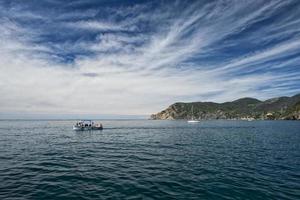 Vernazza cinque terre fishing boat by the sea photo