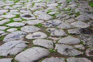 roman paved stone street close up detail photo