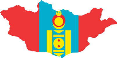 Mongolië kaart stad kleur van land vlag. png