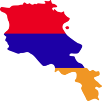 Armenia map city color of country flag. png