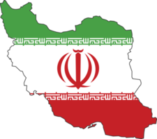 Iran map city color of country flag. png