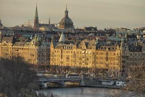 Stockholm view at sunset photo