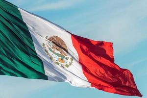 mexican flag red white and green photo