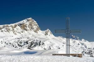 cross on high mountain photo